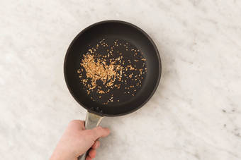 Toast the sesame seeds