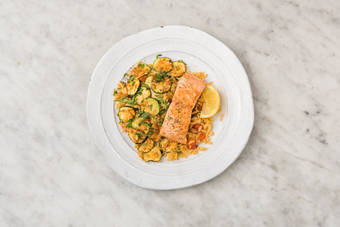 Broil orzo, finish and serve