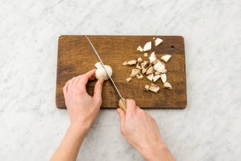 Préparer les champignons