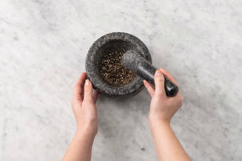 Make the peppercorn aioli