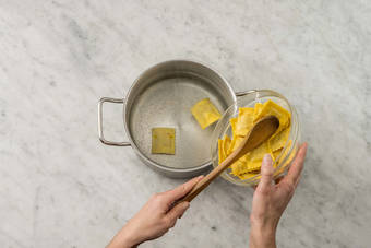 Cook ravioli