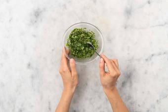 Make gremolata and vinaigrette
