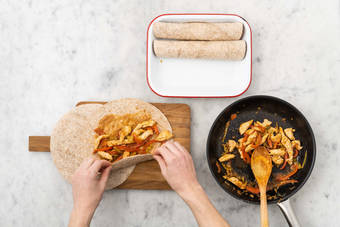 Enfourner les enchiladas