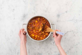 Simmer chili