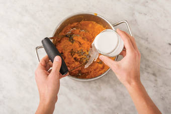 MAKE THE SWEET POTATO MASH