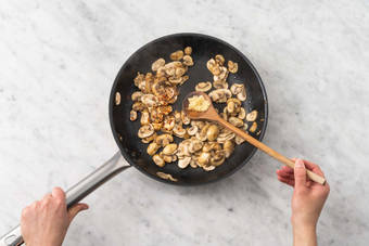 Cook mushrooms