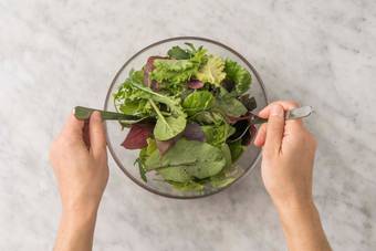 Make ranch and salad