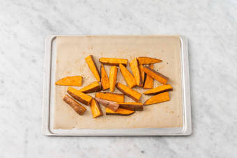 Roast sweet potato wedges