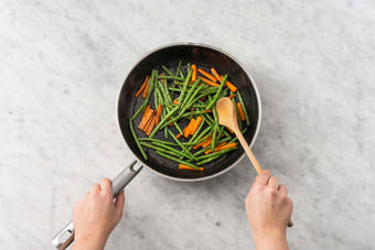 Steg gulerod & bønner