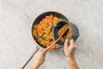 Linsengemüse zubereiten