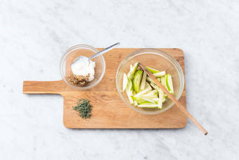 Prep and marinate apples
