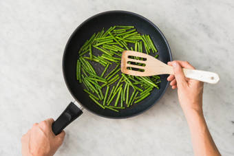 Cook green beans