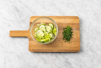 Prep and marinate veggies