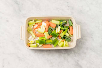 Für das Lauchgemüse