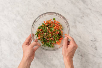 Préparer le taboulé