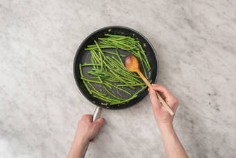 Cook green beans