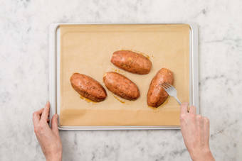 Süßkartoffeln backen