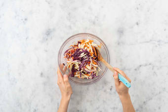 Make slaw and crema