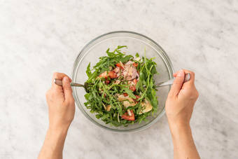 Make bruschetta salad