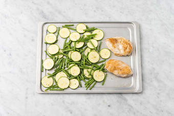 Roast chicken and veggies