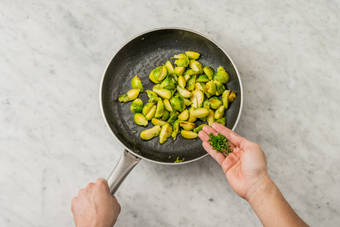 Cook brussels sprouts