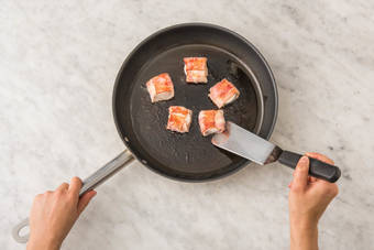 Käse braten & Bohnen vollenden