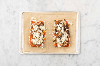Assemble and bake flatbreads