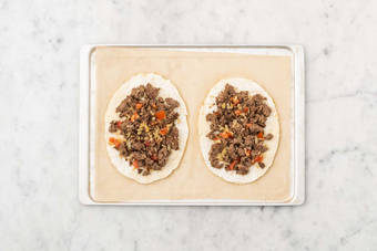 Assemble and bake flatbreads