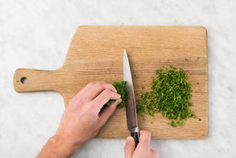 Peterselie snijden