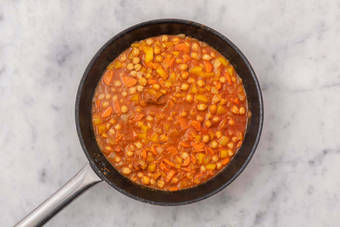 Braise veggies and chickpeas