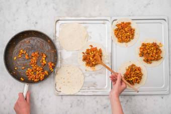 Préparer les tostadas