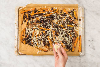 Faire fondre le cheddar