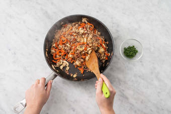Cuire avec les légumes