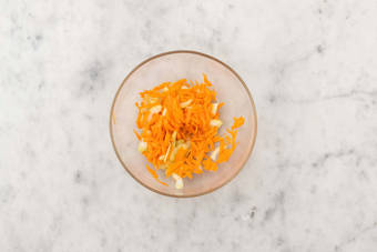 Prep and marinate veggies