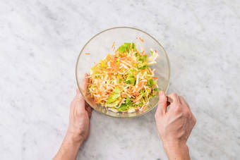 Forbered salat og dressing