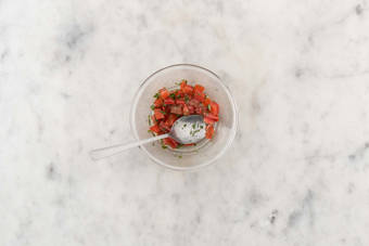 Mix parsley tomatoes