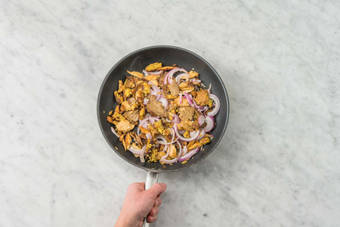 Vegetarische shoarma bakken