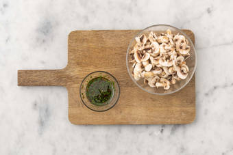 Prep and make parsley oil