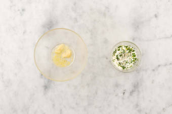 Make gremolata aioli and vinaigrette