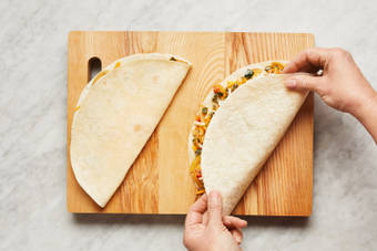 Assemble Quesadillas