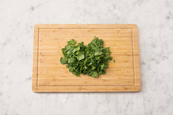 Chop spinach