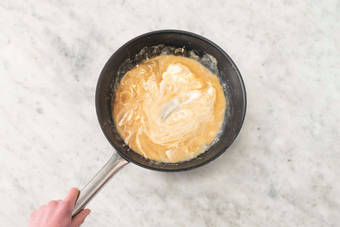 Make lemon cream sauce