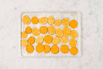 Broil sweet potatoes