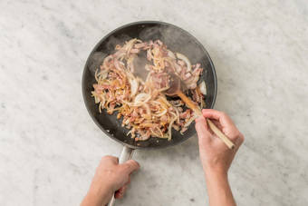 Fräs bacon och lök