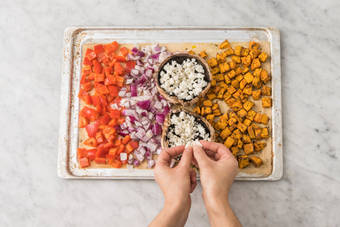 Préparer la garniture