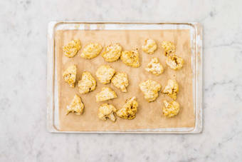 Blumenkohl backen & Dip