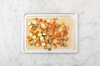 Roast zucchini and peppers