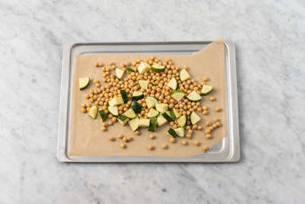 Baka zucchini & kikärtor