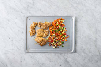 Roast chicken and veggies