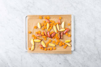 Roast potatoes and carrots